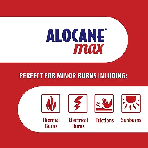 ALOCANE Emergency Burn Spray, 4% Lidocaine Max Strength Fast Pain Itch Relief for Minor Burns, Sunburn, Kitchen First Aid Treatment Burn Care, 4 Fl Oz - THE BEAUTY ANATOMY