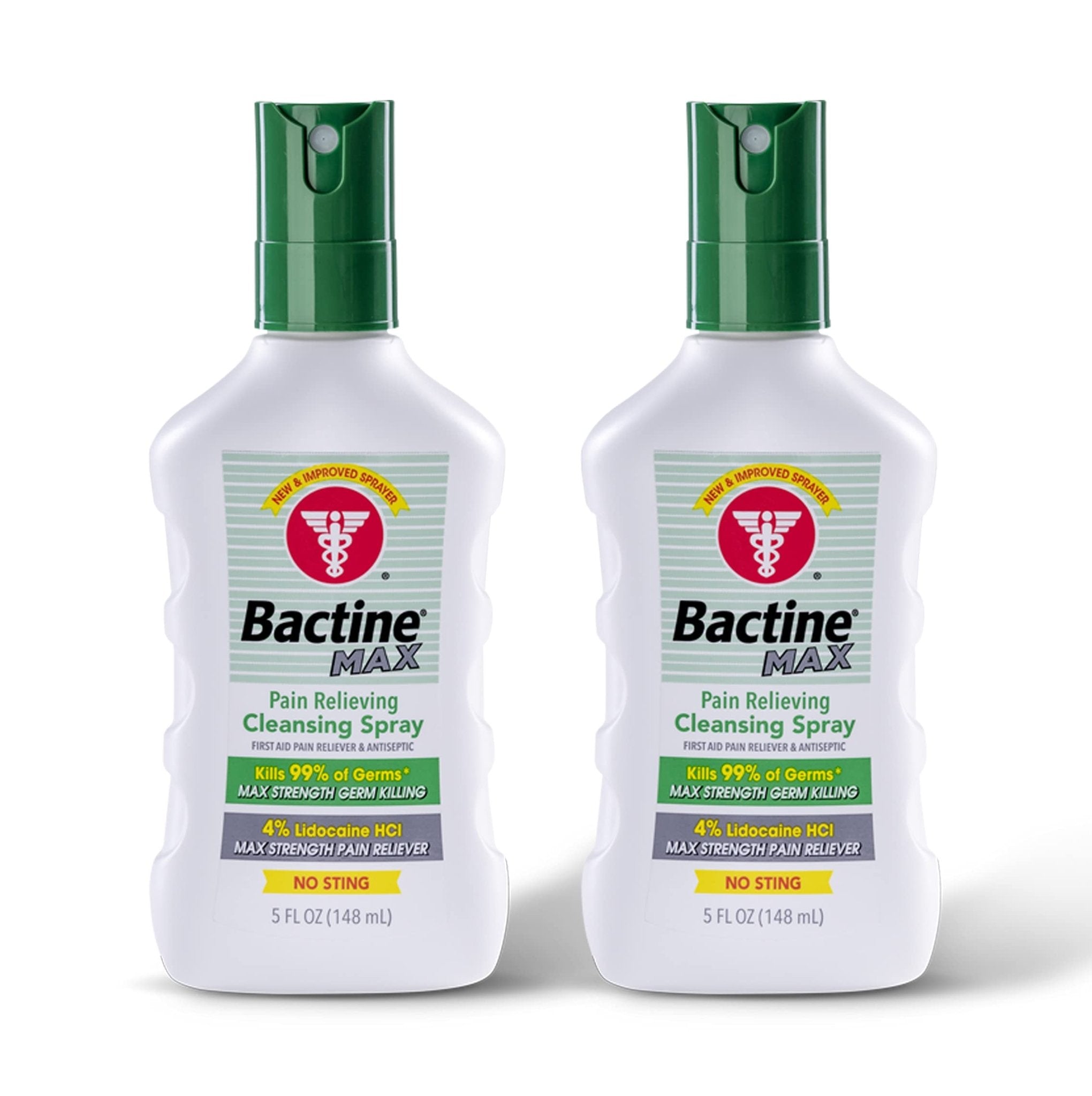 Bactine MAX First Aid Spray - Pain Relief Cleansing Spray with 4% Lidocaine - Numbing Lidocaine Spray Kills 99.9% of Germs - Pain + Itch Relief for Minor Cuts, Burns & Bug Bites - 5oz, 2 Pack - THE BEAUTY ANATOMY