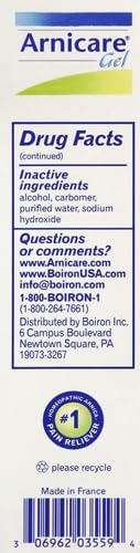 Boiron Arnicare Gel for Soothing Relief of Joint Pain, Muscle Pain, Muscle Soreness, and Swelling from Bruises or Injury - Non - greasy and Fragrance - Free - 2.6 oz - THE BEAUTY ANATOMY