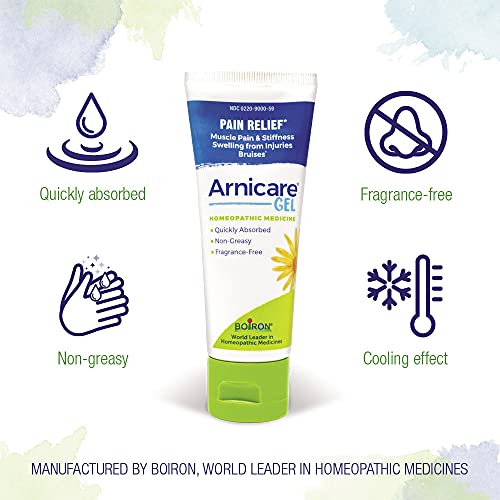 Boiron Arnicare Gel for Soothing Relief of Joint Pain, Muscle Pain, Muscle Soreness, and Swelling from Bruises or Injury - Non - greasy and Fragrance - Free - 2.6 oz - THE BEAUTY ANATOMY