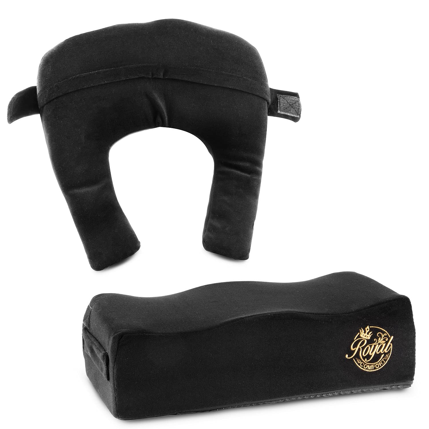 Brazilian BBL Pillow After Surgery - Combo of Butt Lift Pillow + Back Support | Extra Support Cushion Post - Op Sitting + Cover Drawstring Bag | Comfortable & Easy to Carry for Home Car Airplane - THE BEAUTY ANATOMY