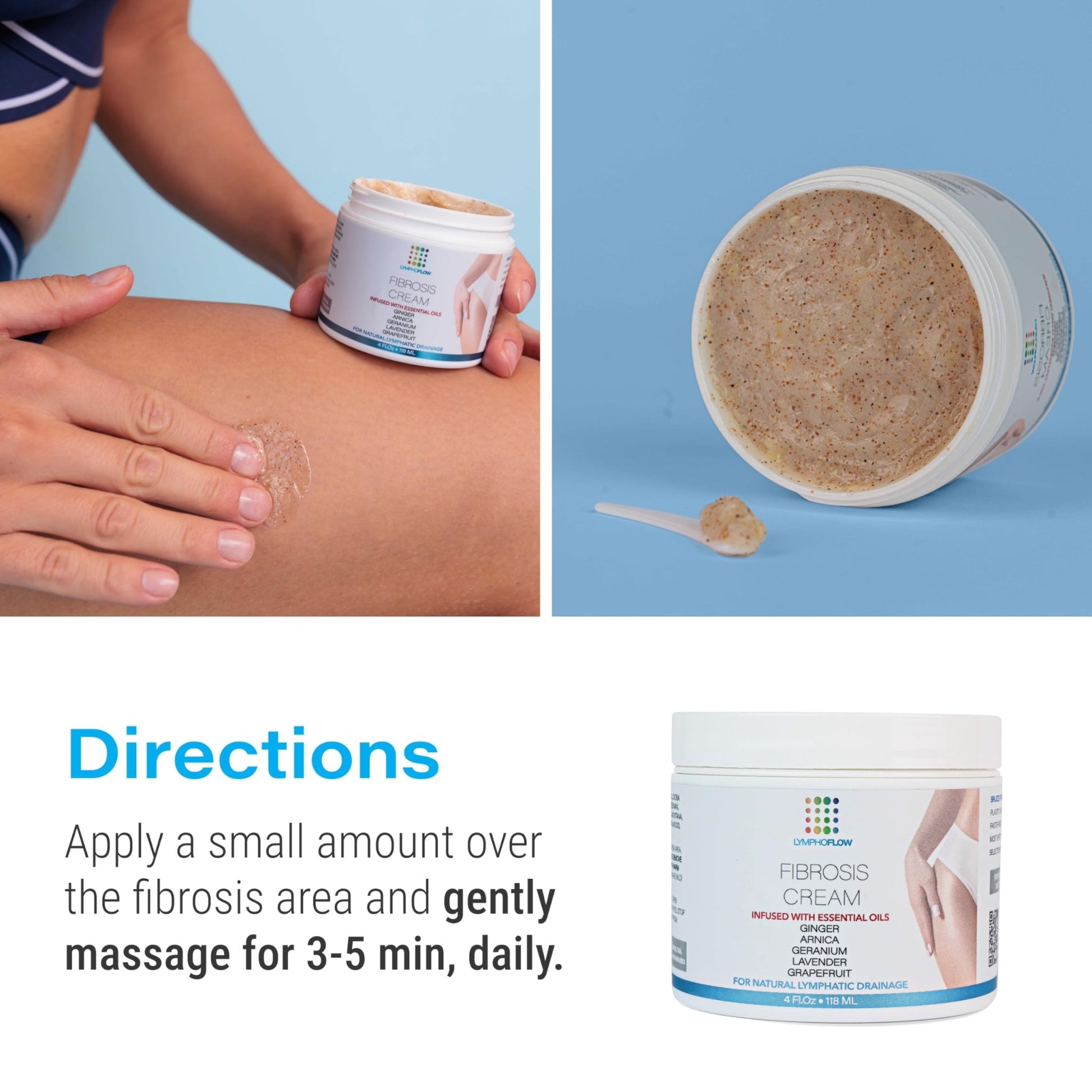 Bruizex Fibrosis Treatment Cream for Liposuction & BBL Post Surgery Recovery For BBL, Tummy Tuck, Works with MLD Body Massager Tools, Faja, Lipofoam, Essential Oils Infused, 4 Oz - THE BEAUTY ANATOMY