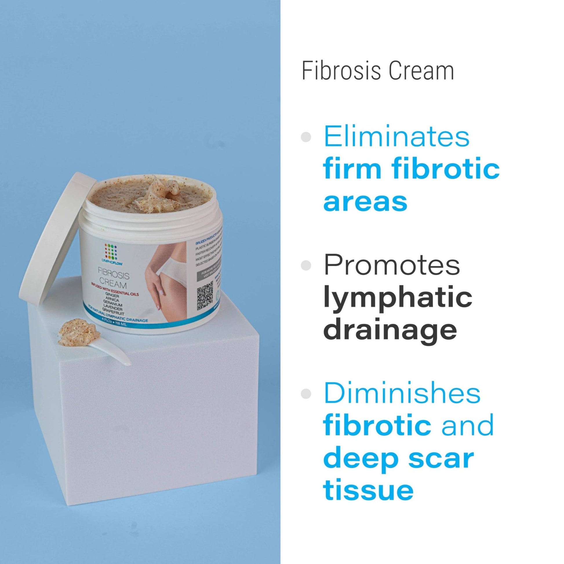 Bruizex Fibrosis Treatment Cream for Liposuction & BBL Post Surgery Recovery For BBL, Tummy Tuck, Works with MLD Body Massager Tools, Faja, Lipofoam, Essential Oils Infused, 4 Oz - THE BEAUTY ANATOMY