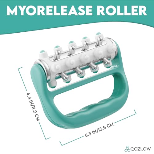 COZLOW MyoRelease Lymphatic Drainage Massager (Green), Ultimate Fascia Release & Scar Tissue Massage Tool, Personal Handheld Massage Roller for Shoulder, Neck, Thigh, Leg & Back - THE BEAUTY ANATOMY