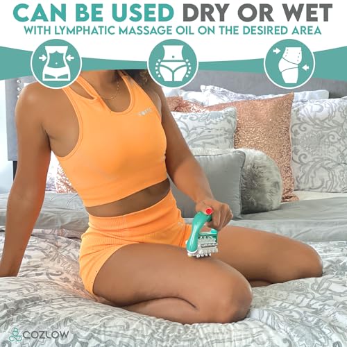 COZLOW MyoRelease Lymphatic Drainage Massager (Green), Ultimate Fascia Release & Scar Tissue Massage Tool, Personal Handheld Massage Roller for Shoulder, Neck, Thigh, Leg & Back - THE BEAUTY ANATOMY