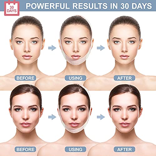 Double Chin Reducer Double Chin Eliminator V Line Lifting Mask Chin Strap for Double Chin for Women Double Chin Strap Face Slimming V Shaped Belt Reusable Facial Slimmer Shaper For Women and Men - THE BEAUTY ANATOMY