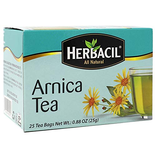 Herbacil Arnica Tea, Caffeine - Free, 3 - Pack, 0.88 Oz, 25 Tea Bags per Box (75 Tea Bags) - THE BEAUTY ANATOMY