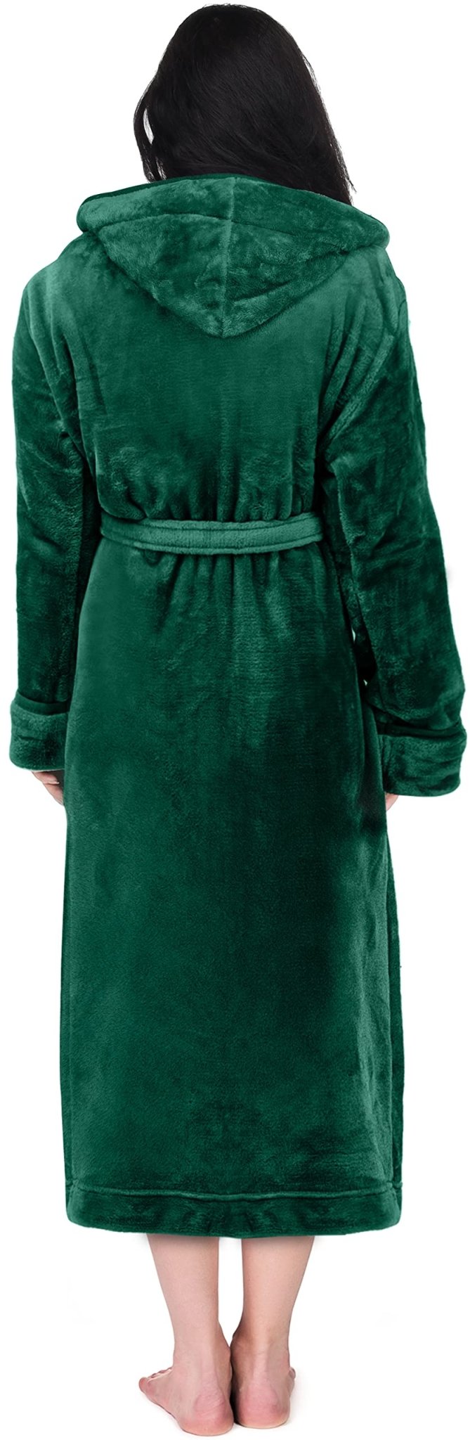 Womens Fleece Hooded Bathrobe - THE BEAUTY ANATOMY