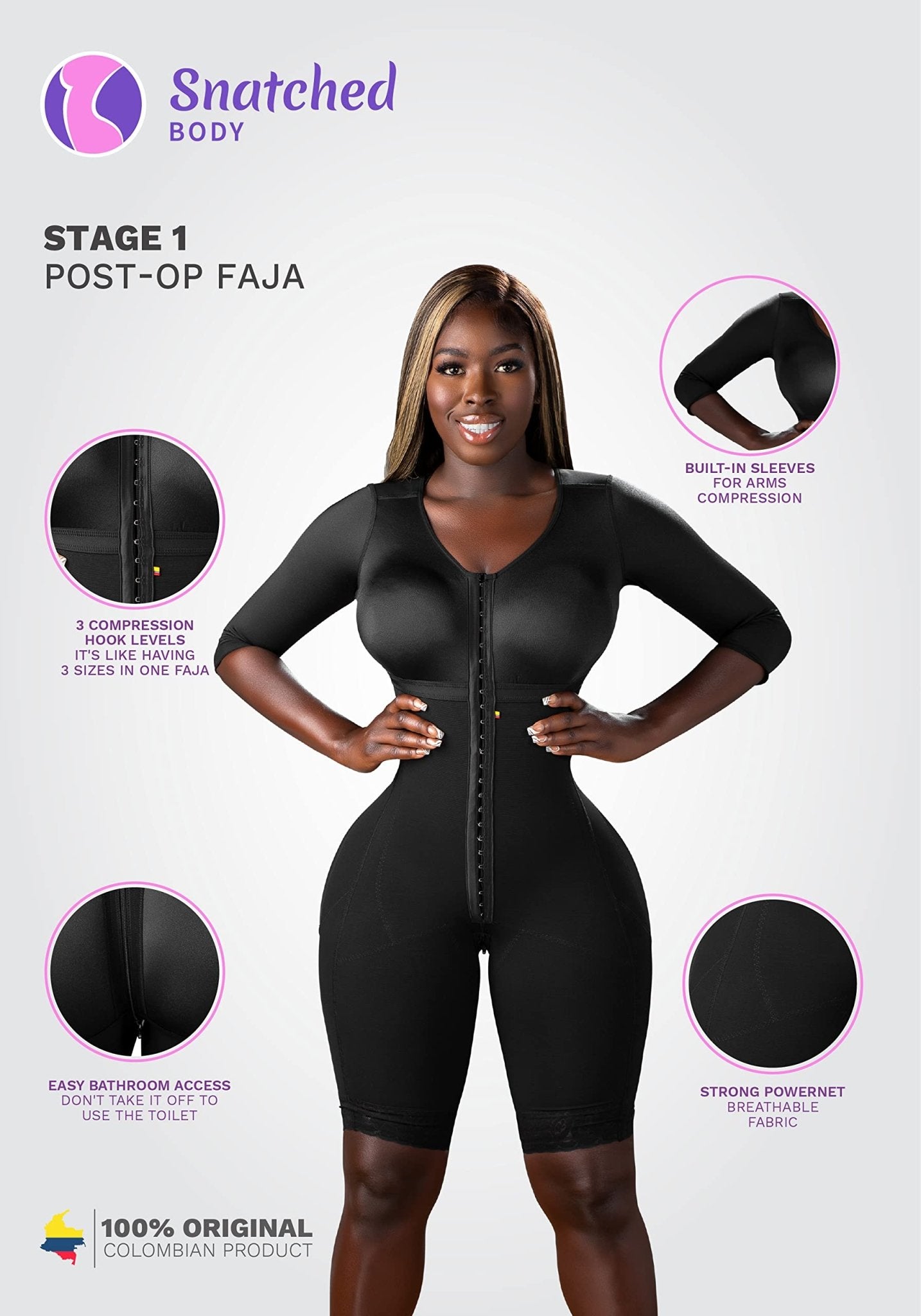 Women's Stage 1 Full Body Shapewear - THE BEAUTY ANATOMY