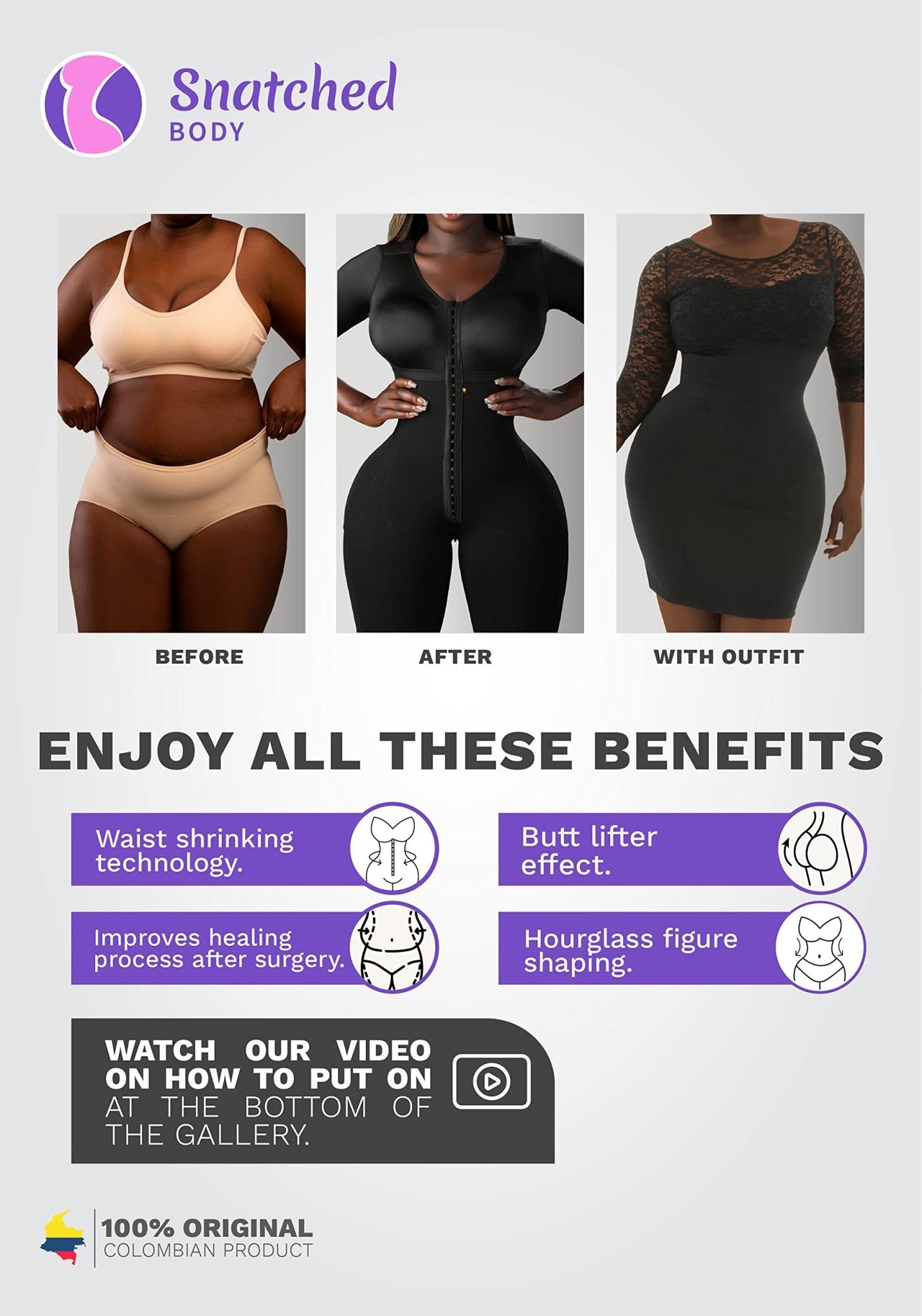 Women's Stage 1 Full Body Shapewear - THE BEAUTY ANATOMY